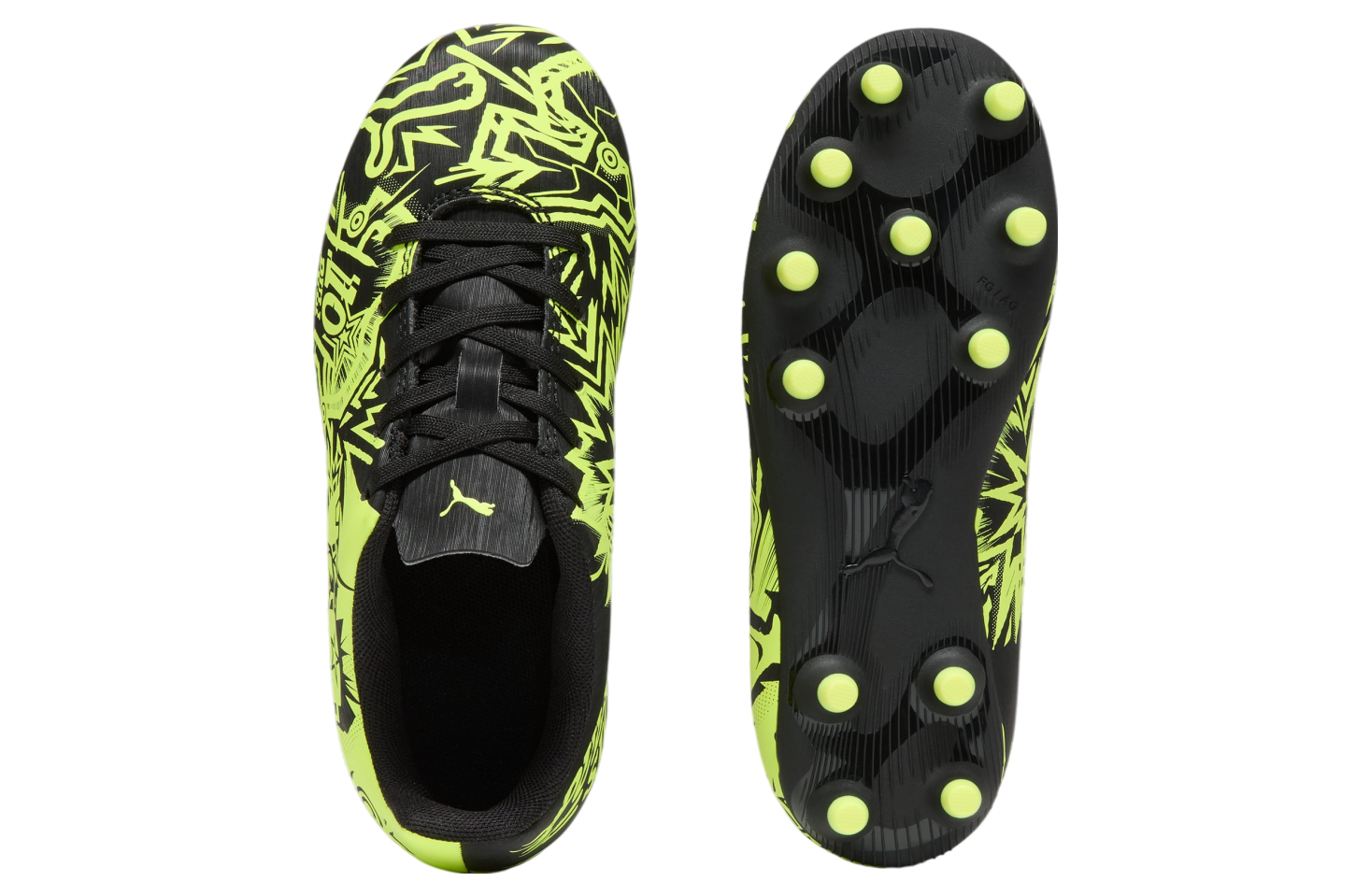 Puma X Christian Pulisic Tacto Ii FG/AG GS Black / Electric Lime