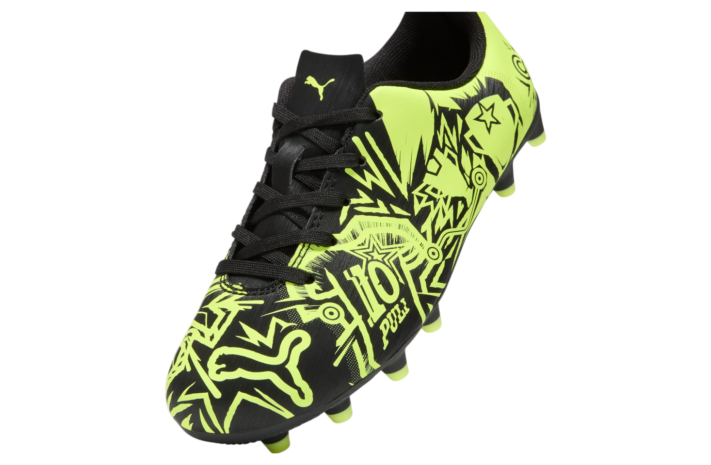 Puma X Christian Pulisic Tacto Ii FG/AG GS Black / Electric Lime