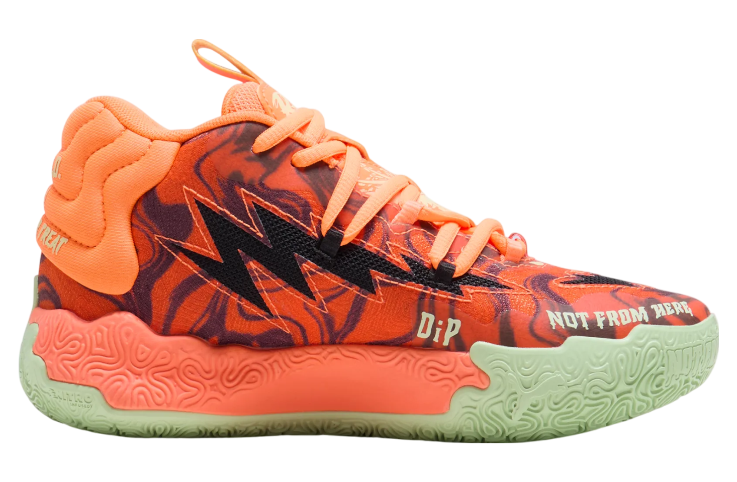 Puma x Lamelo Ball Mb.03 Halloween GS Fluro Orange Pes / Black