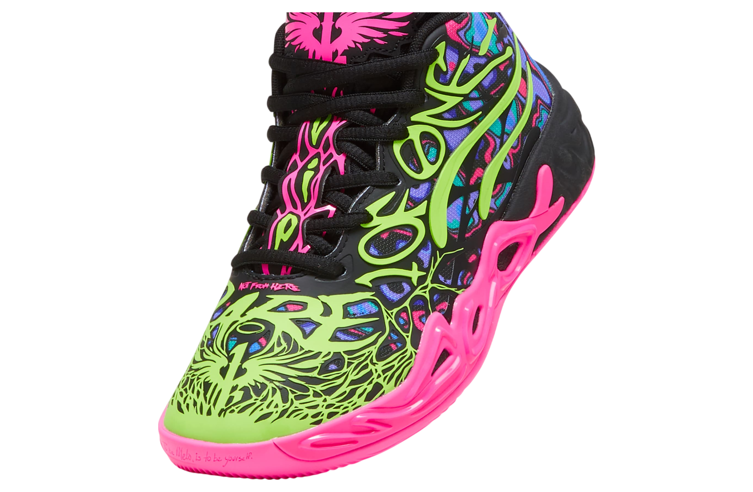 Puma x Lamelo Ball Mb.04 Big Kids Heem Black / Luminous Pink