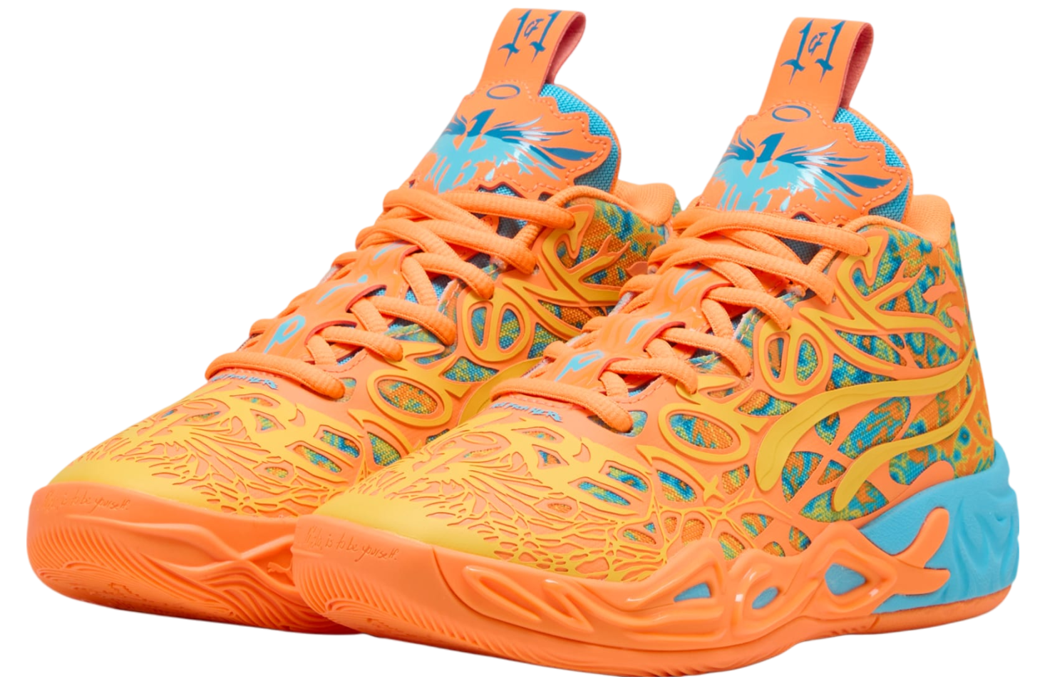 Puma x Lamelo Ball Mb.04 Graffiti GS Bright Aqua / Heat Fire