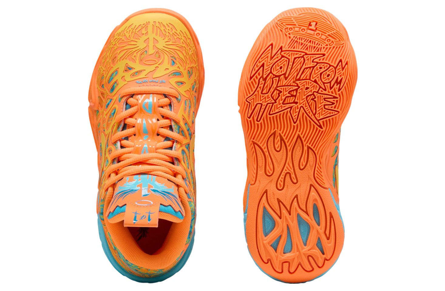Puma X Lamelo Ball Mb.04 Graffiti Gs Bright Aqua / Heat Fire