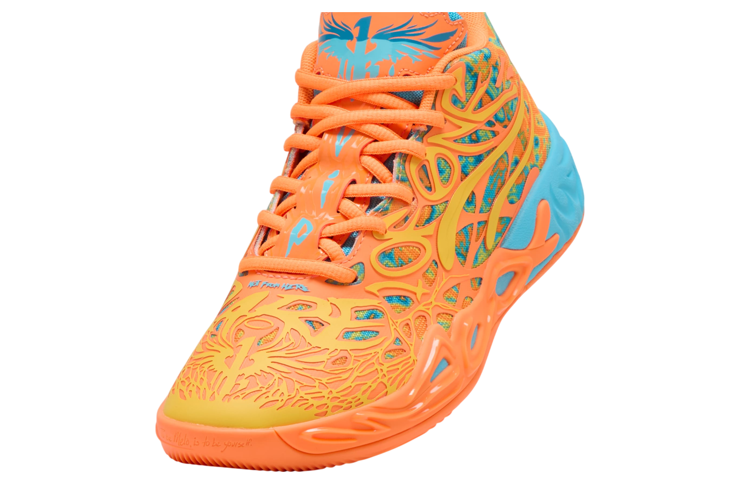 Puma x Lamelo Ball Mb.04 Graffiti GS Bright Aqua / Heat Fire