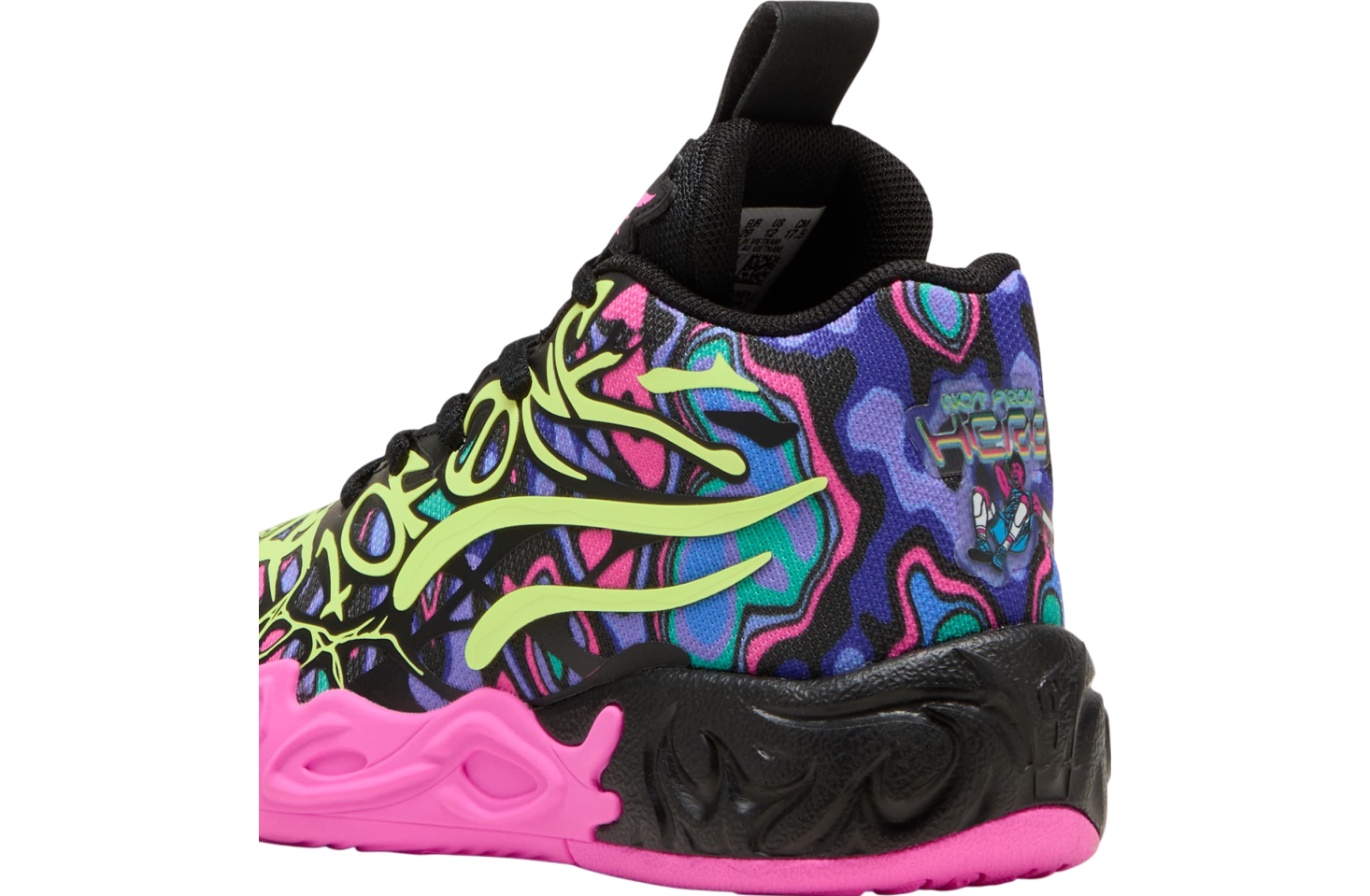 Puma x Lamelo Ball Mb.04 Little Kids Heem Black / Luminous Pink