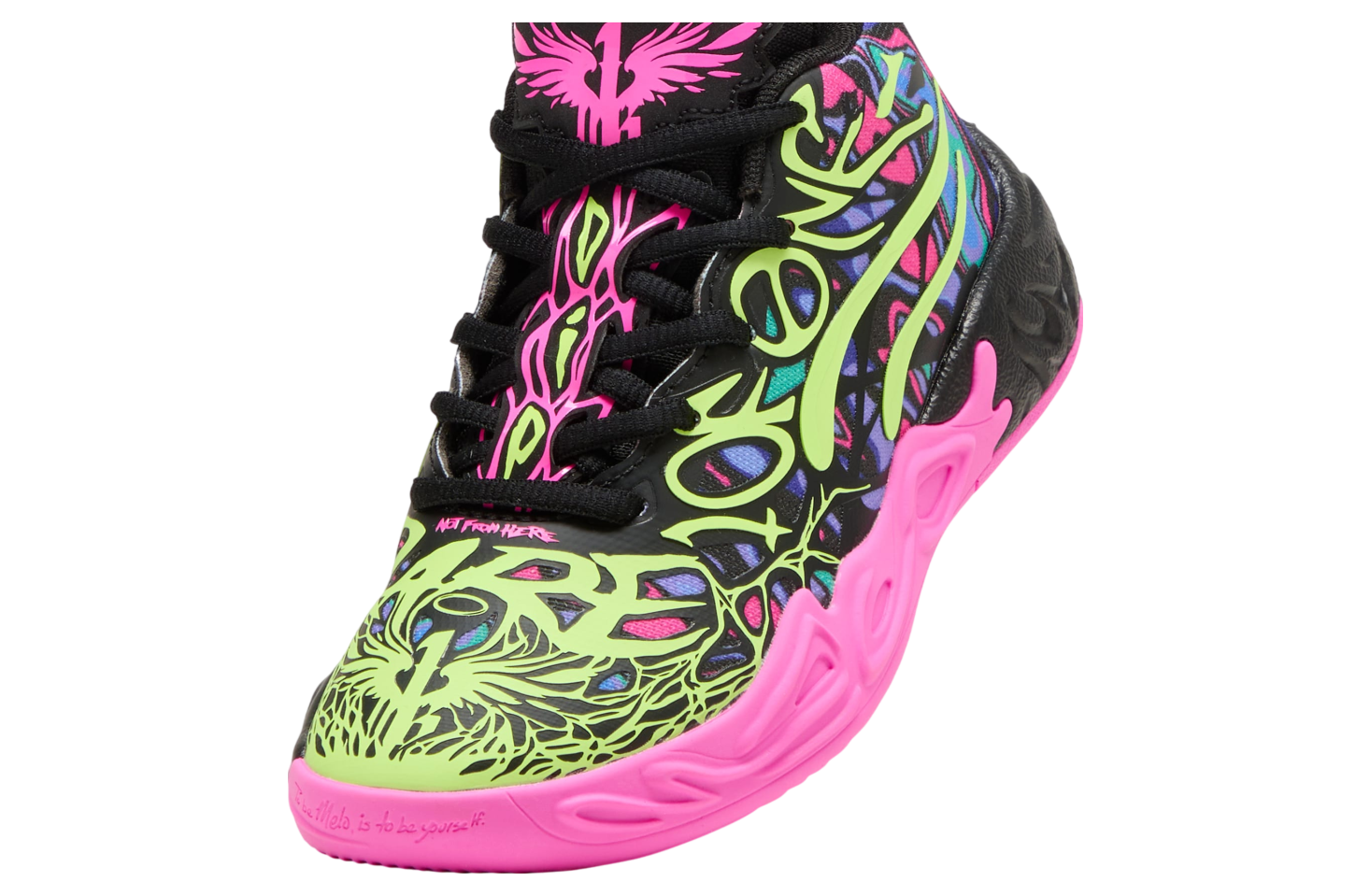 Puma x Lamelo Ball Mb.04 Little Kids Heem Black / Luminous Pink