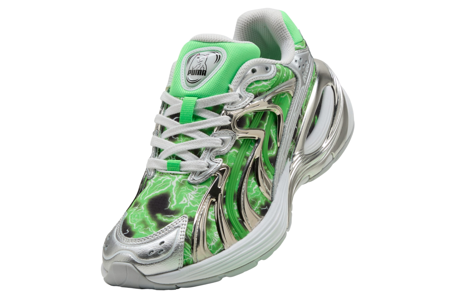 Puma x Ripndip Inverse Silver / Fluro Green Pes