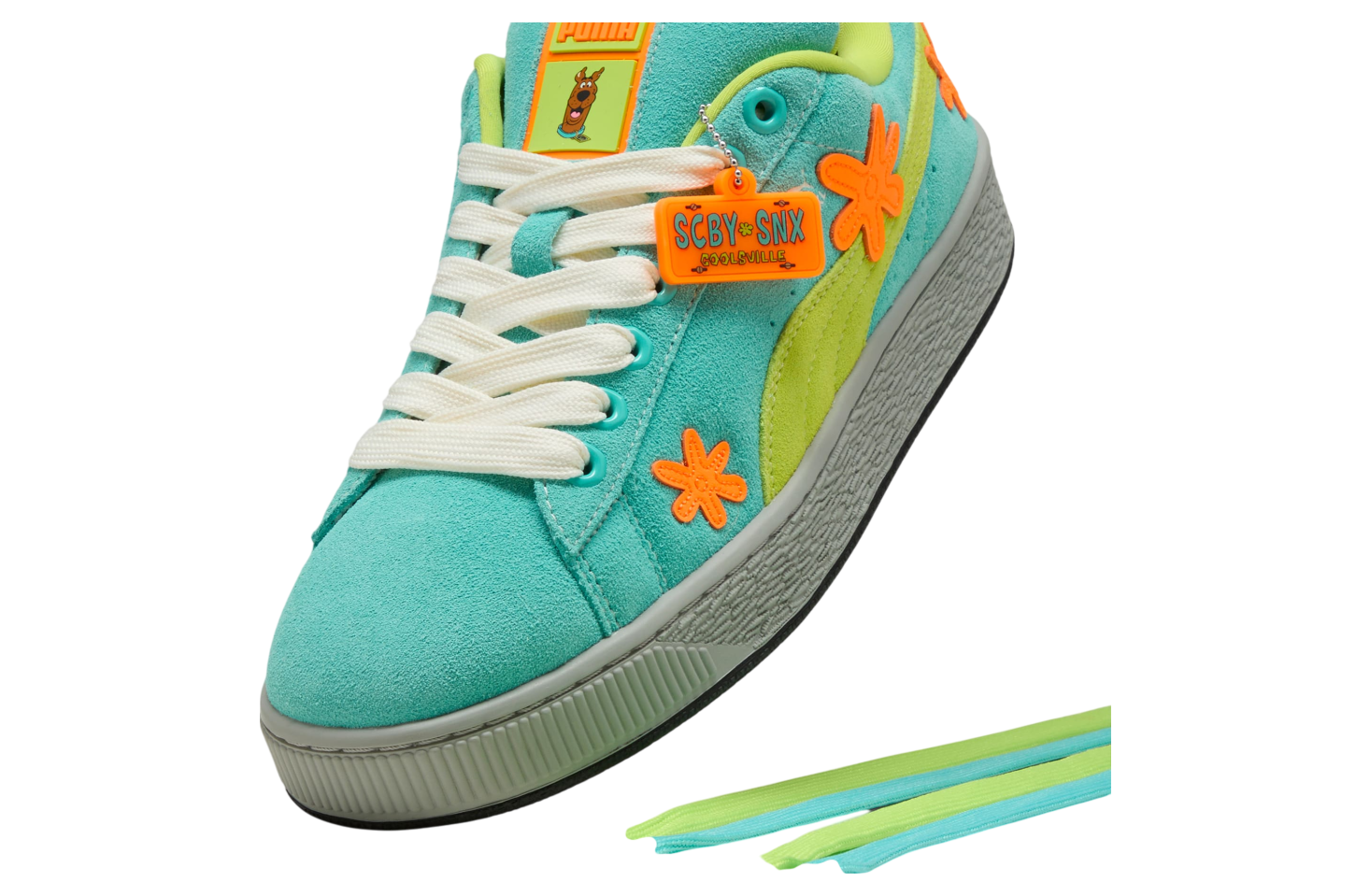 Puma x Scooby-Doo Suede XL Lime Smash / Aquatic / Heat Fire