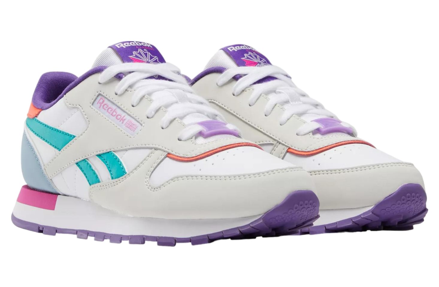 Reebok Classic Leather GS Barely Grey / Dynamic Purple