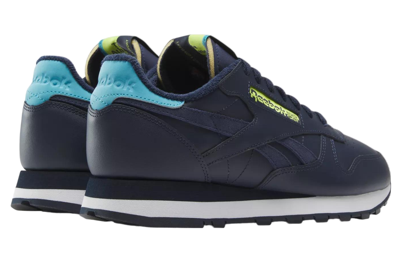 Reebok Classic Leather Vector Navy / Acid Yellow