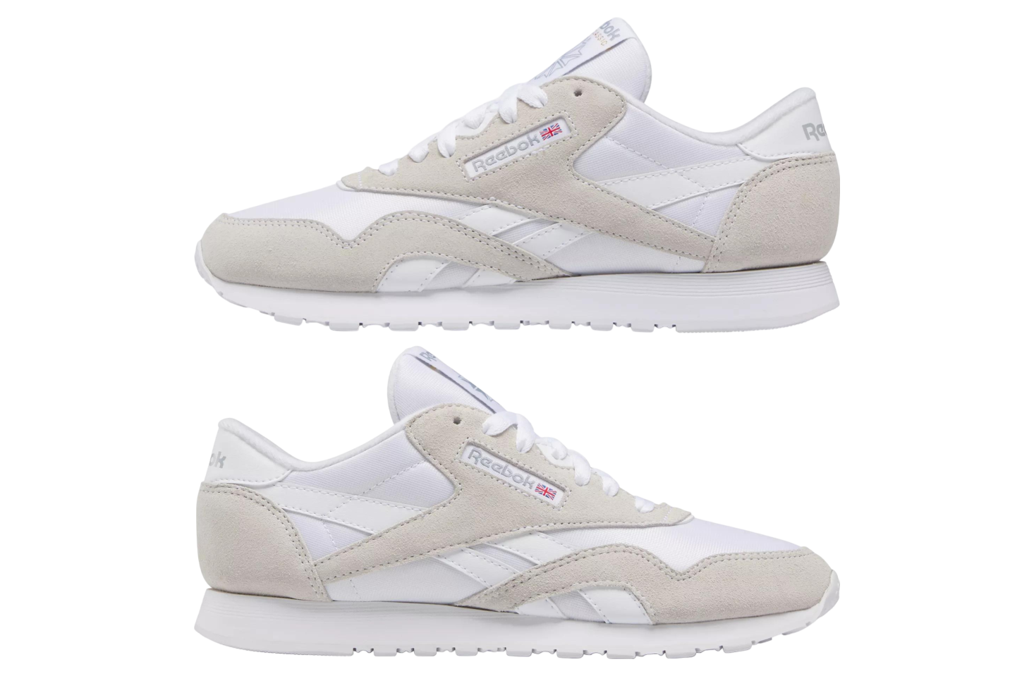 Reebok classic nylon white grey deals