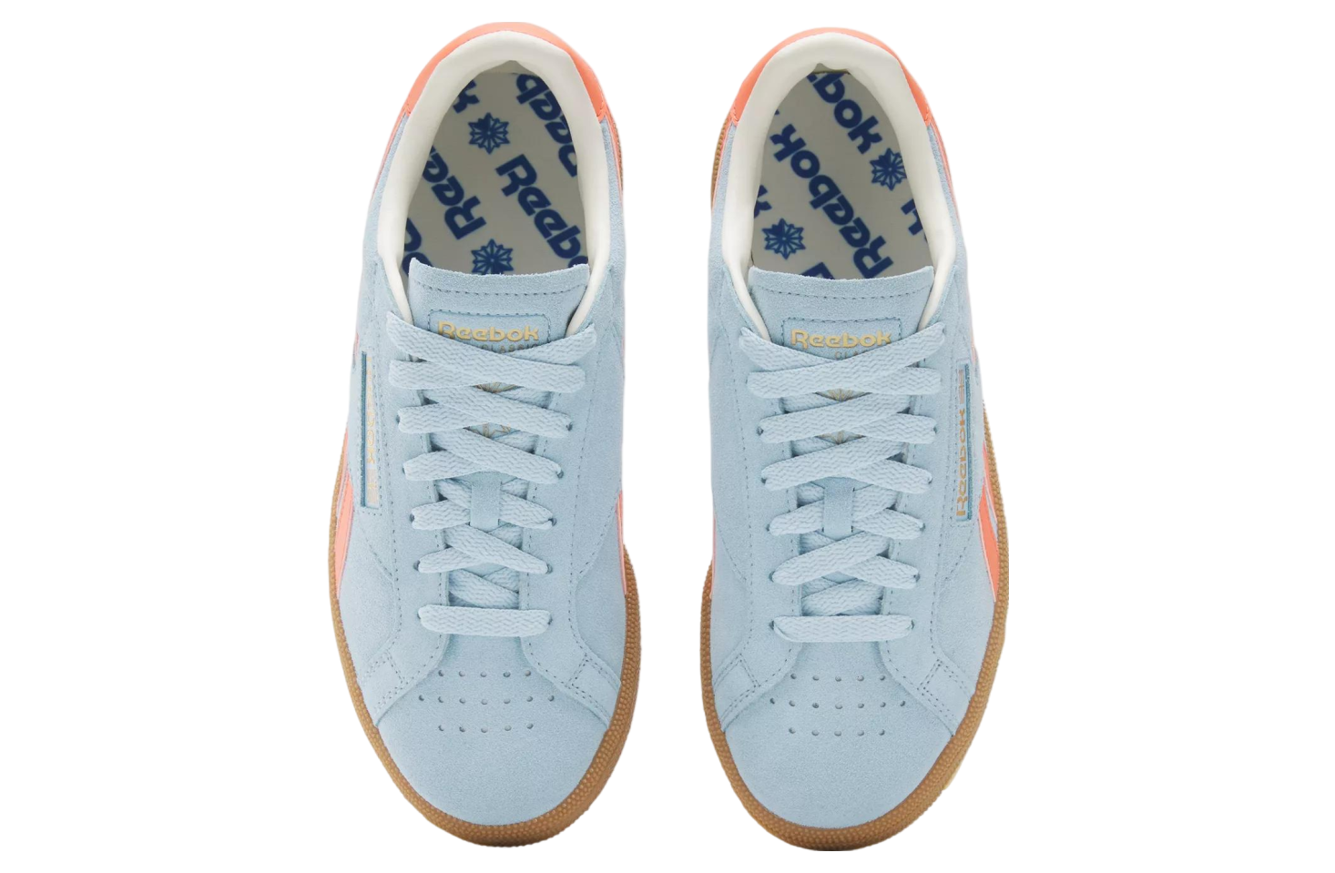 Reebok Club C Grounds Uk WMNS Soft Blue / Supercharged Coral