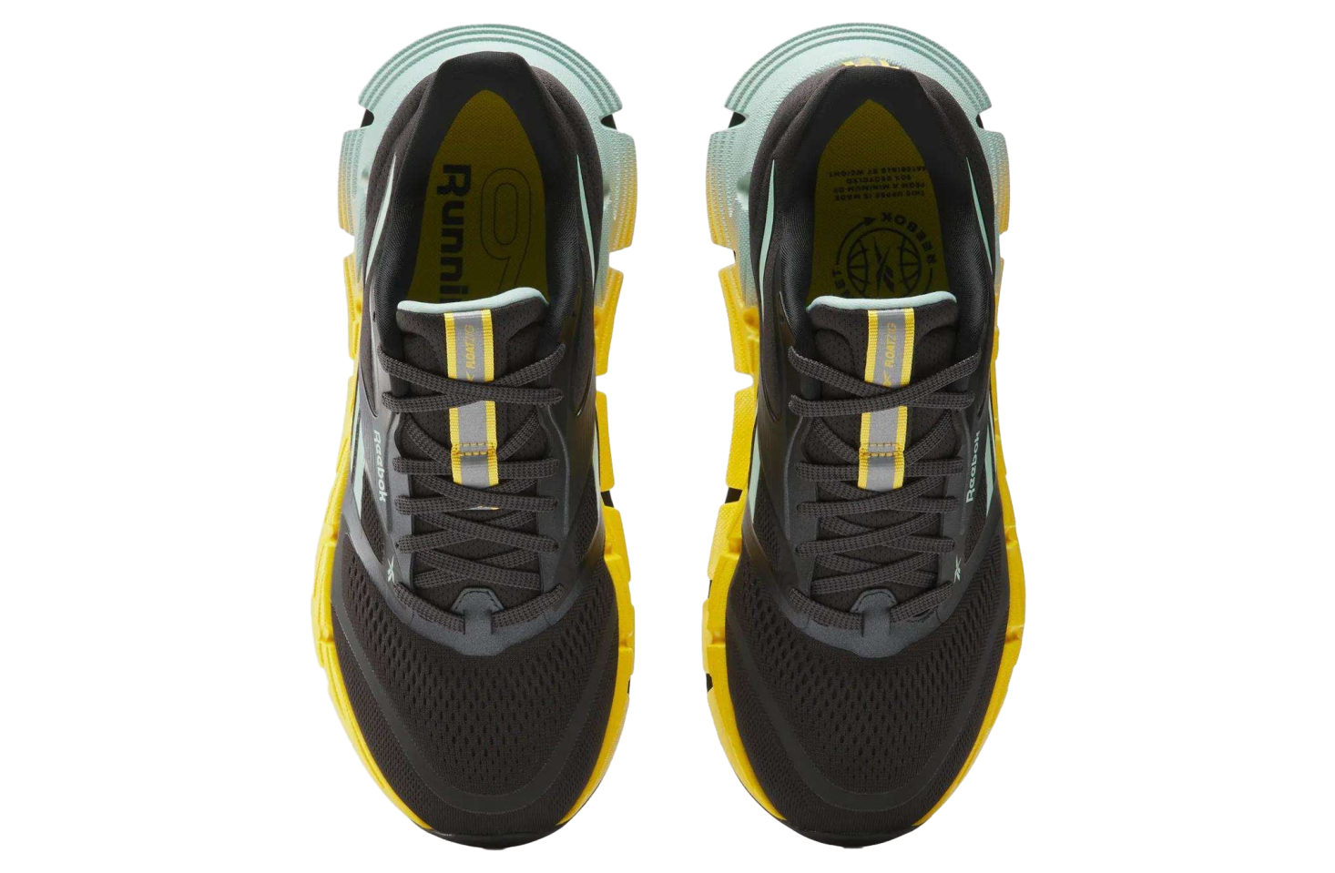 Reebok Mens Floatzig 2 Running Washed Black / Glitch Aqua