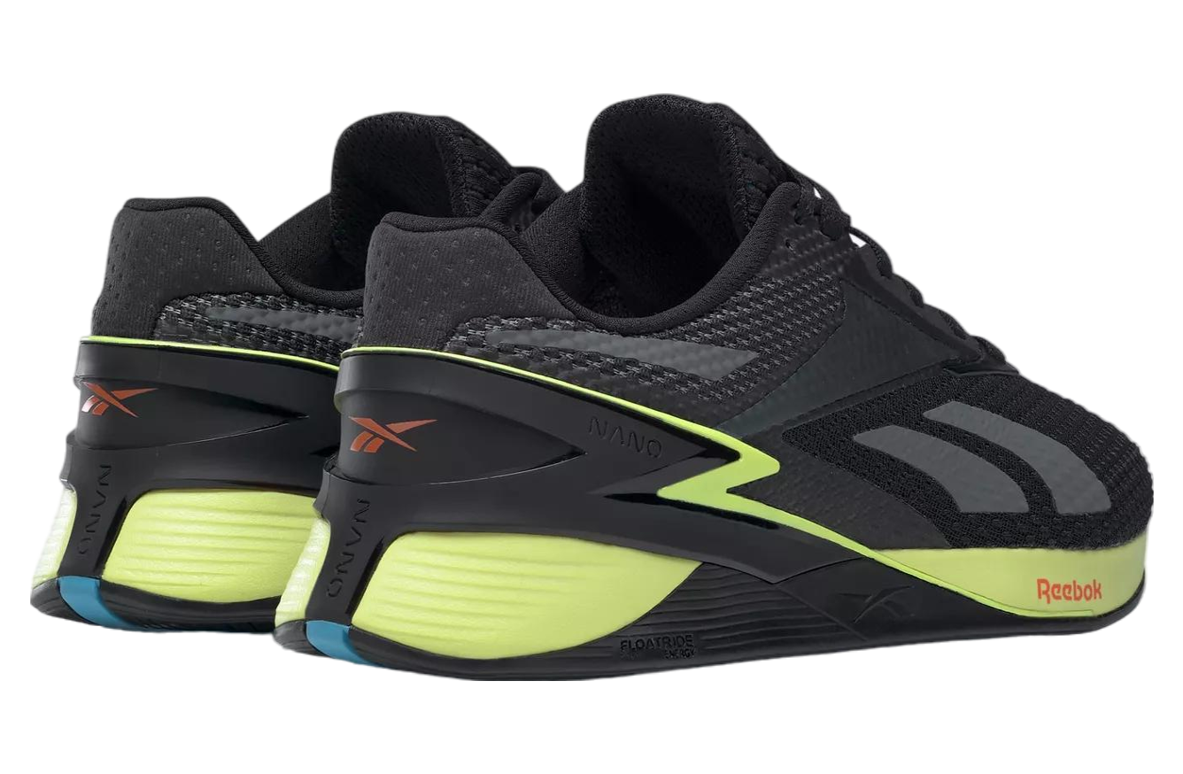 Reebok Nano X3 Core Black / Energy Glow