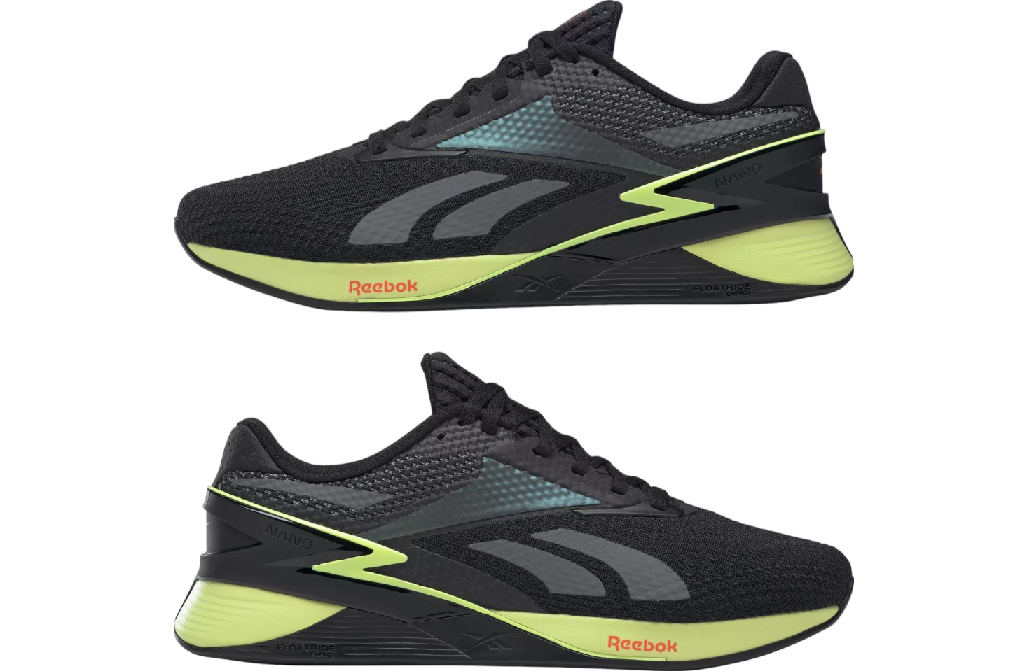 Reebok Nano X3 Core Black / Energy Glow