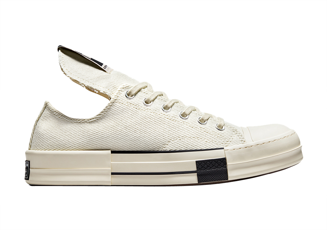 Rick Owens x DRKSHDW DRKSTAR Converse Chuck 70 Low Lily White A00134C