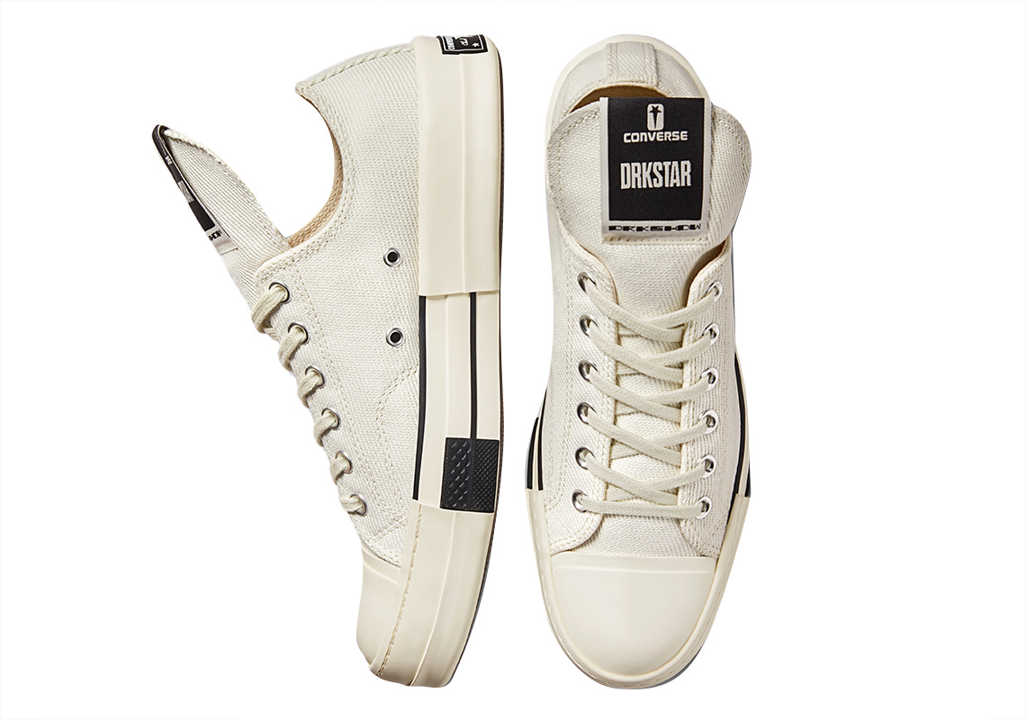 Rick Owens x DRKSHDW DRKSTAR Converse Chuck 70 Low Lily White A00134C