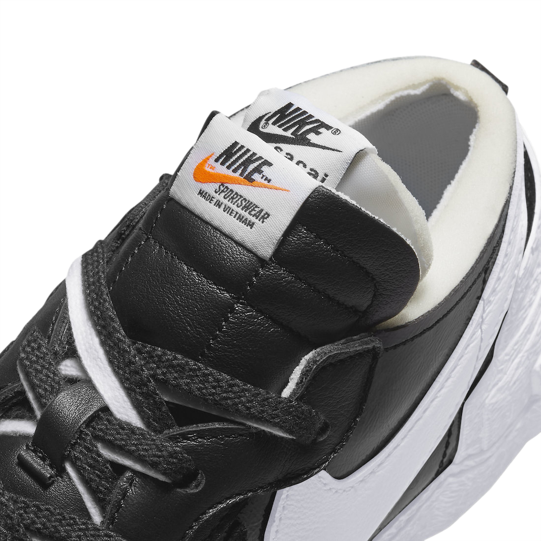 sacai x Nike Blazer Low Black Patent DM6443-001 - KicksOnFire.com