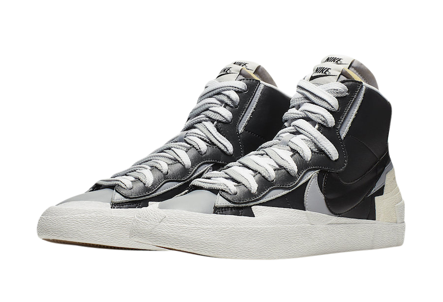 Sacai x Nike Blazer Mid Black Wolf Grey BV0072-002 - KicksOnFire.com