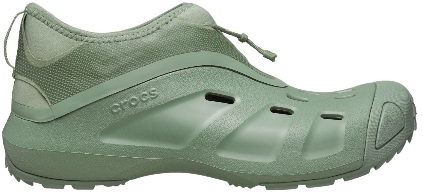 Satisfy x Crocs Quick Trail Low Moss