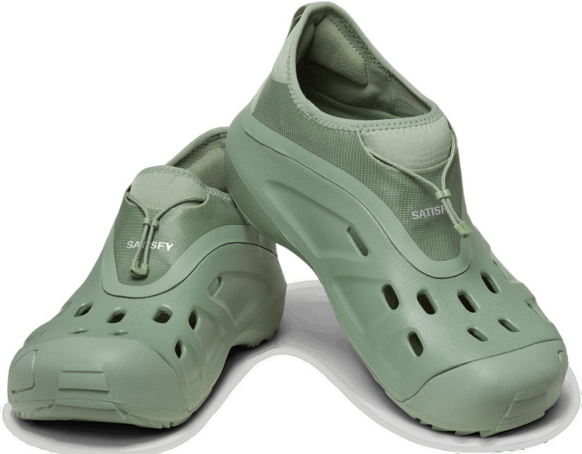 Satisfy x Crocs Quick Trail Low Moss