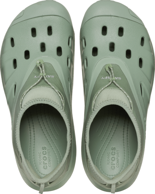 Satisfy x Crocs Quick Trail Low Moss