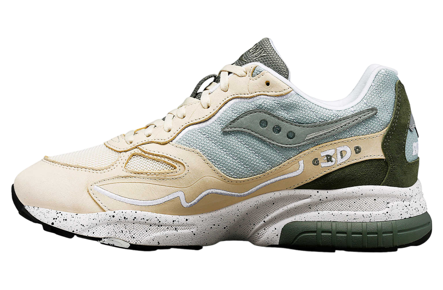 Saucony 3d Grid Hurricane Premium Beige / Green