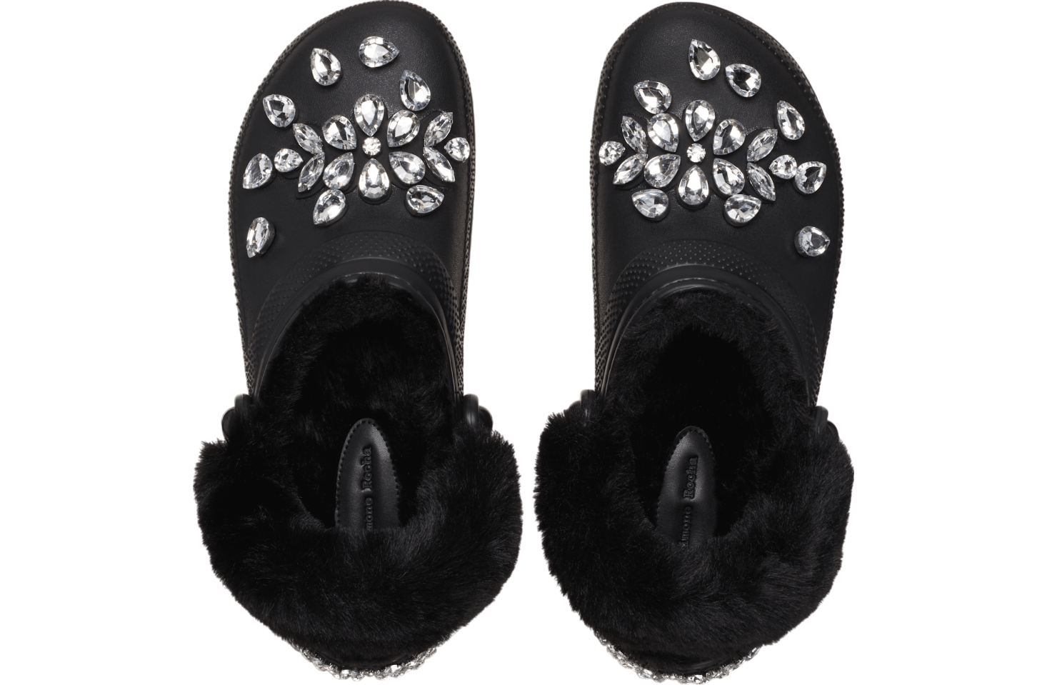 Simone Rocha X Crocs Classic Lined Clog Black with Silver Bedazzle