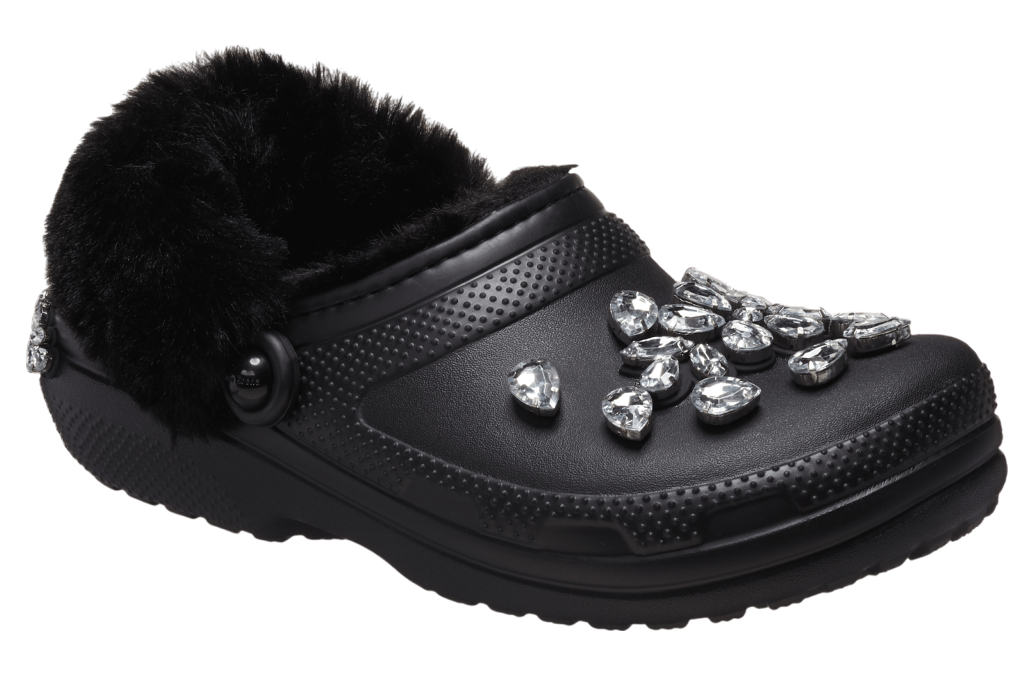 Simone Rocha X Crocs Classic Lined Clog Black with Silver Bedazzle