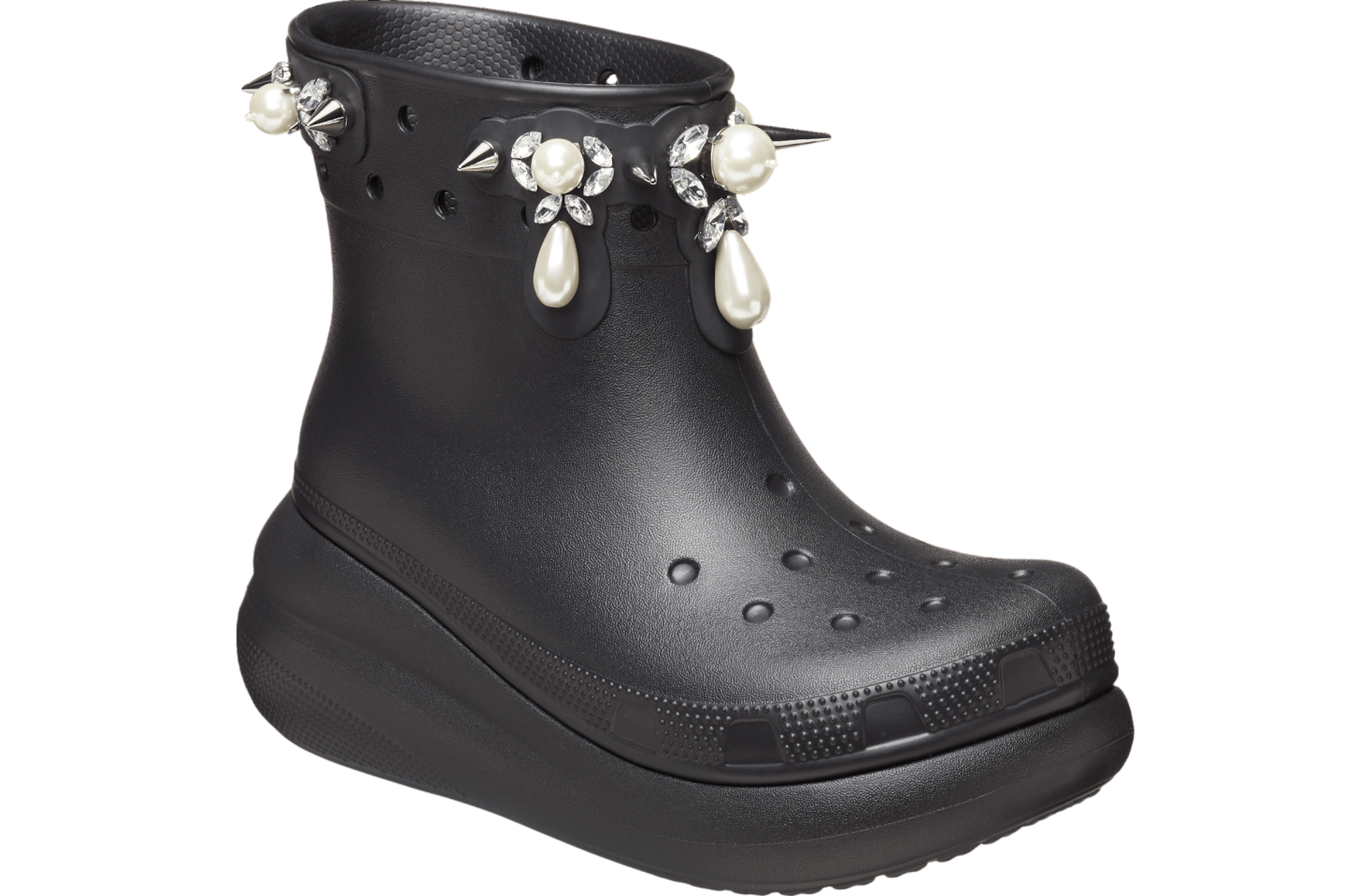 Simone Rocha X Crocs Crush Boot Black