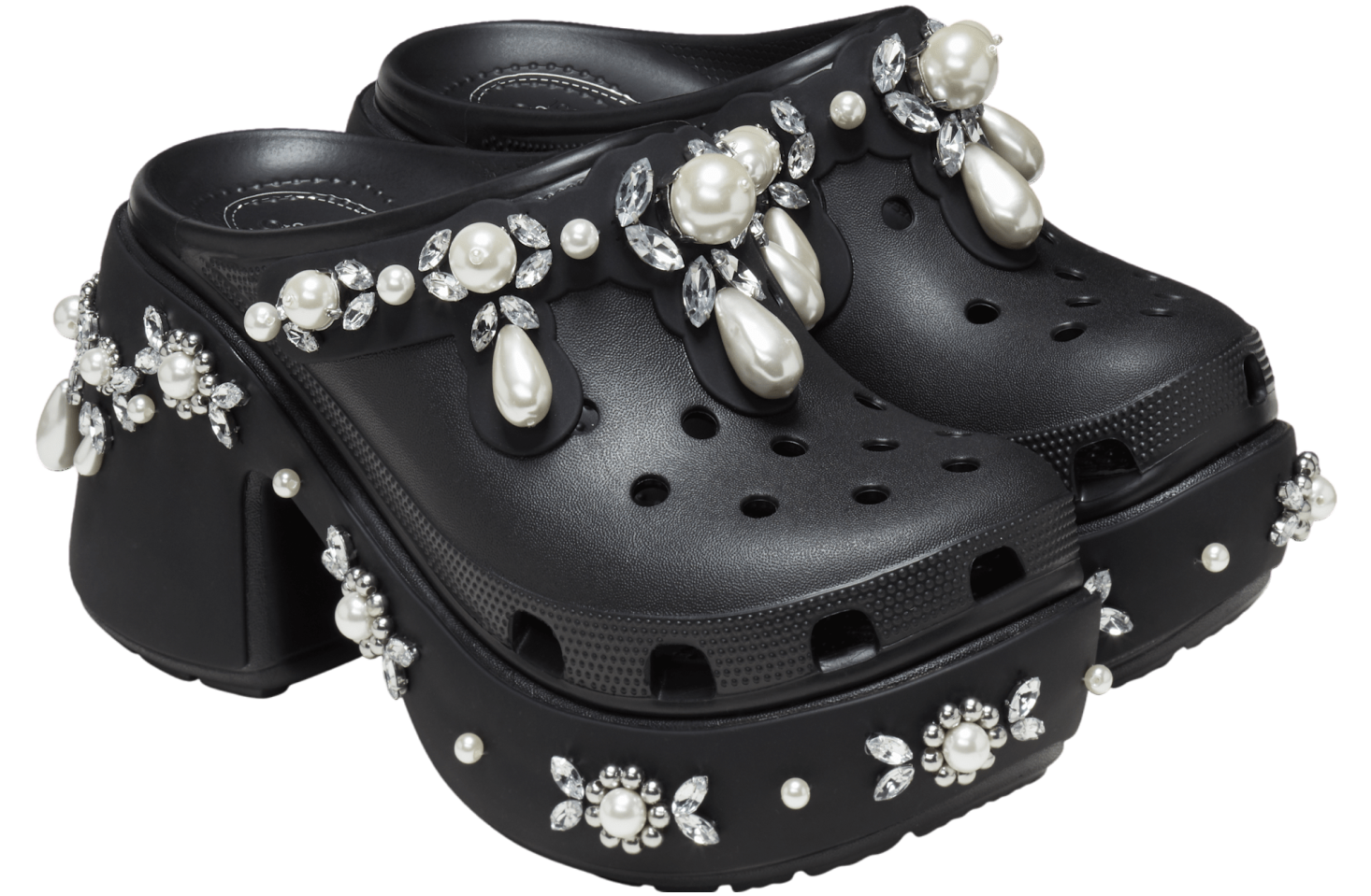 Simone Rocha X Crocs Siren Heel Clog Black