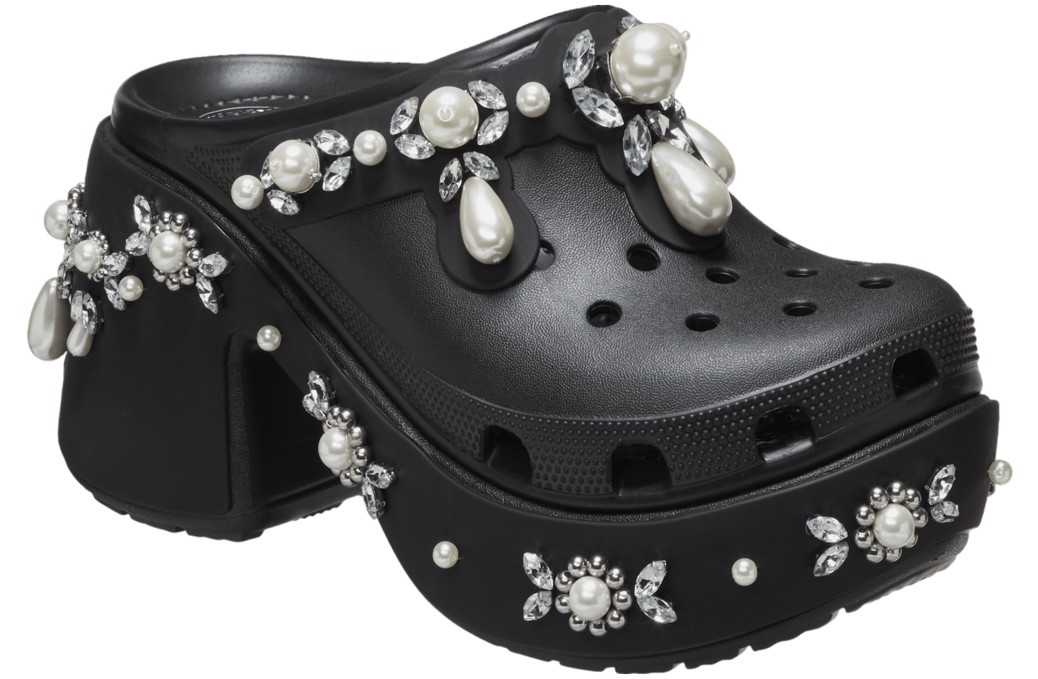 Simone Rocha X Crocs Siren Heel Clog Black