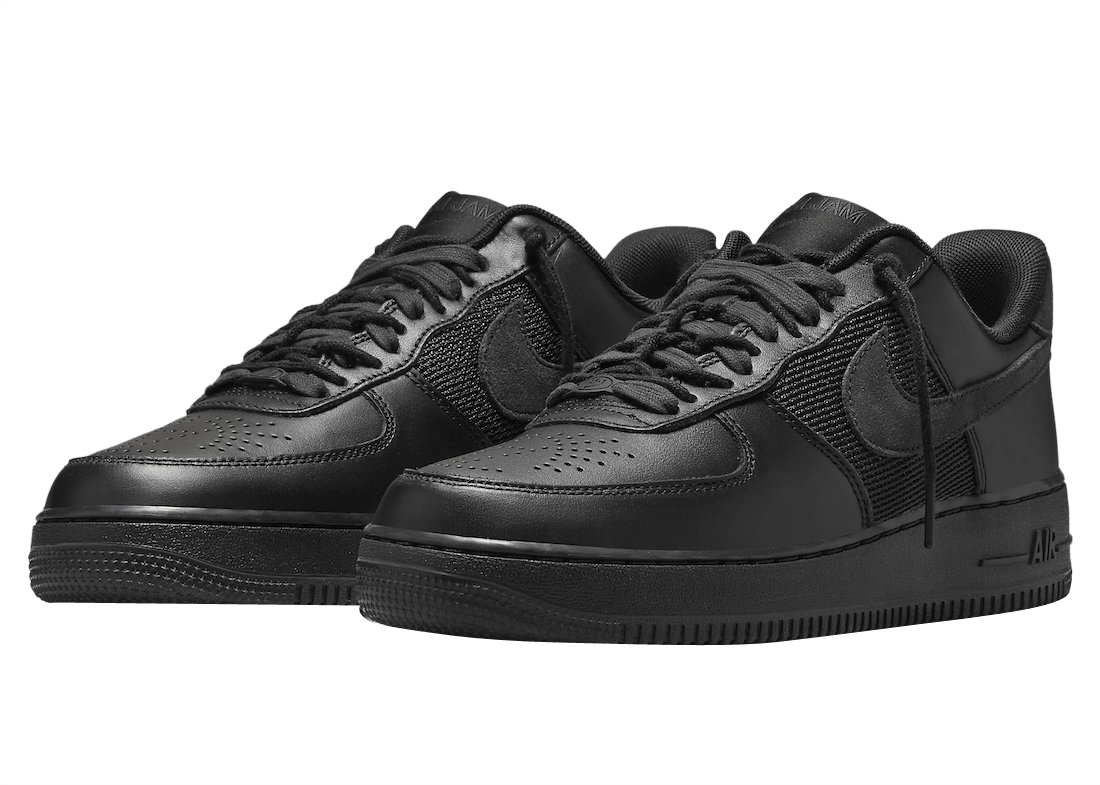 Nike x Slam Jam Air Force 1 Low - BLACK/OFF Noir, Size 4 by Sneaker Politics