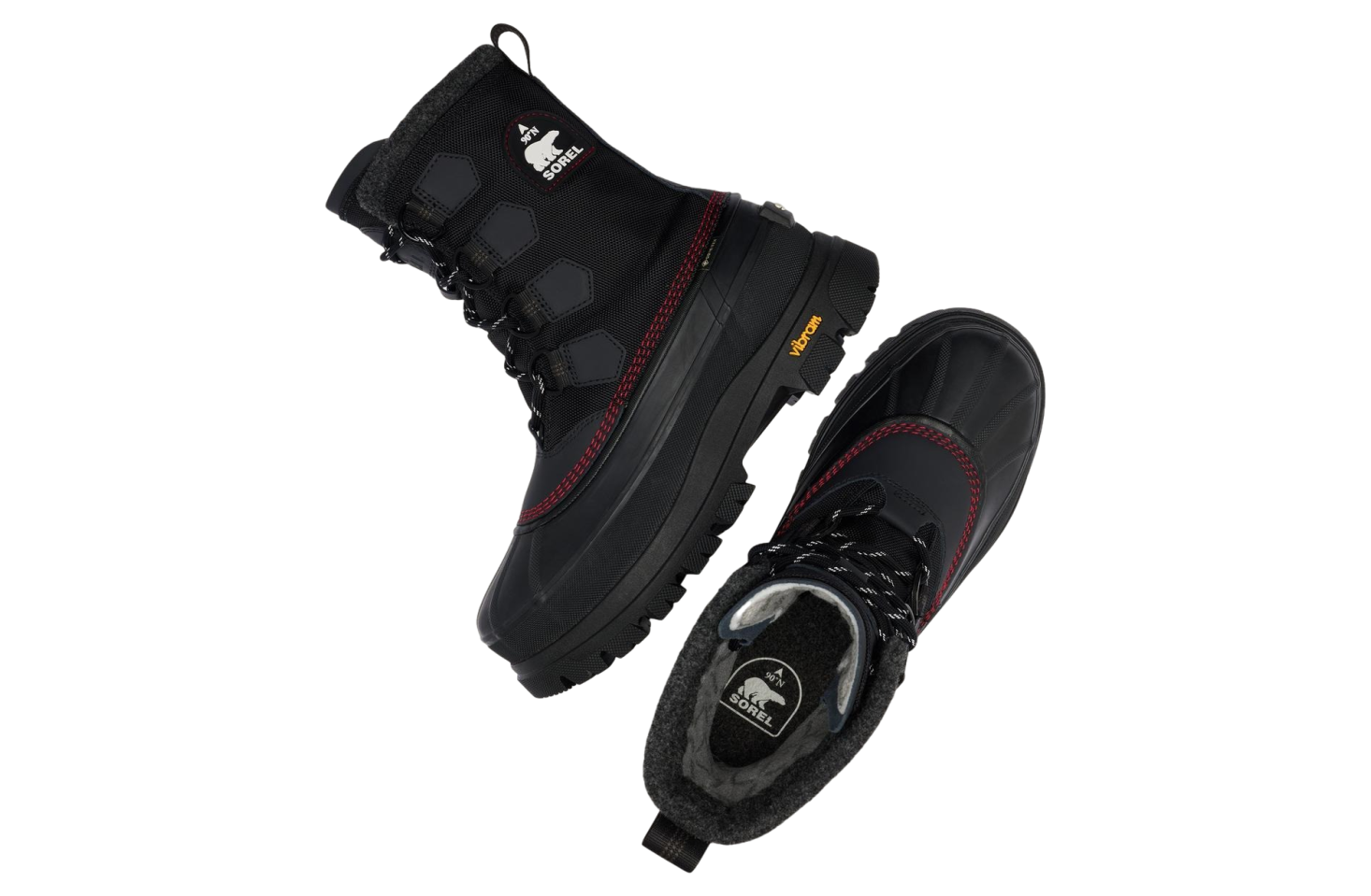 Sorel Caribou Horizon GTX Boot Black / Bright Red