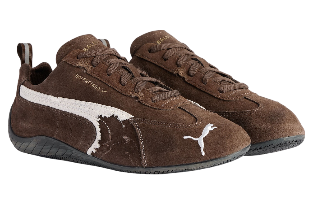 Speedcat Suede Balenciaga Brown / White