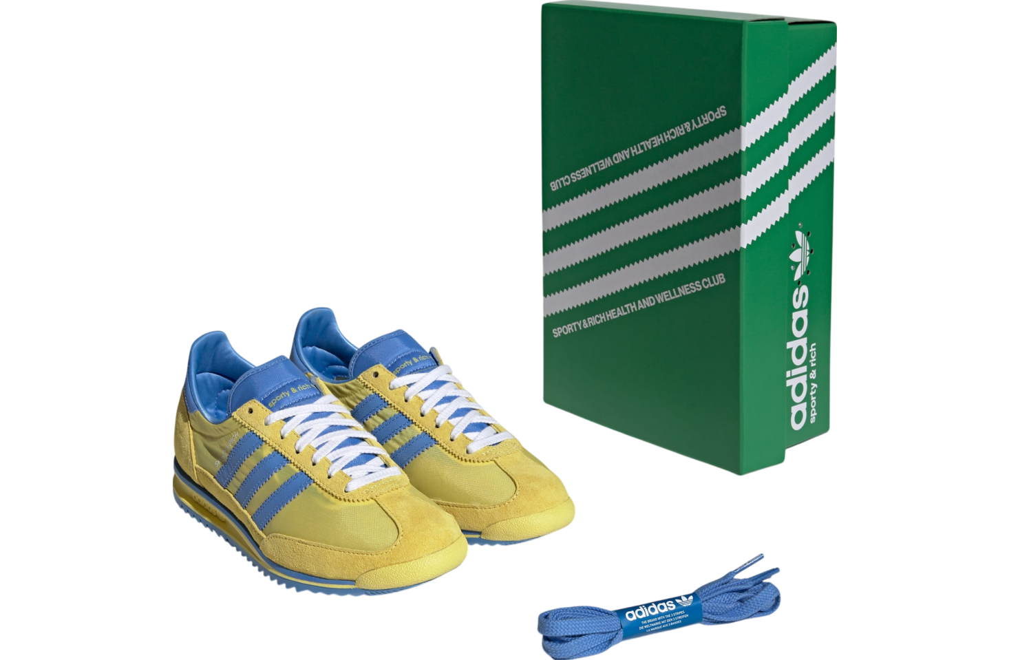 Sporty & Rich x adidas SL 72 Sweden Pack Light Yellow / Real Blue