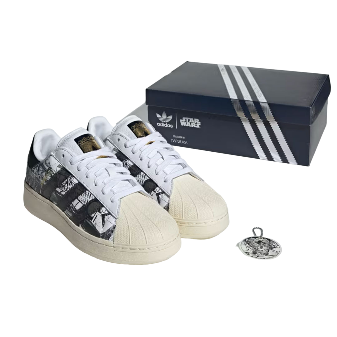 Star Wars x Nanzuka x adidas Superstar XLG R2-D2 and C-3PO