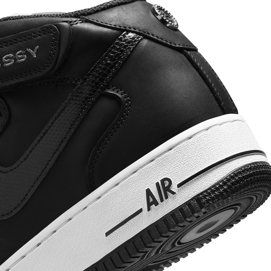 Stussy x Nike Air Force 1 Mid Black - May. 2022 - DJ7840-001