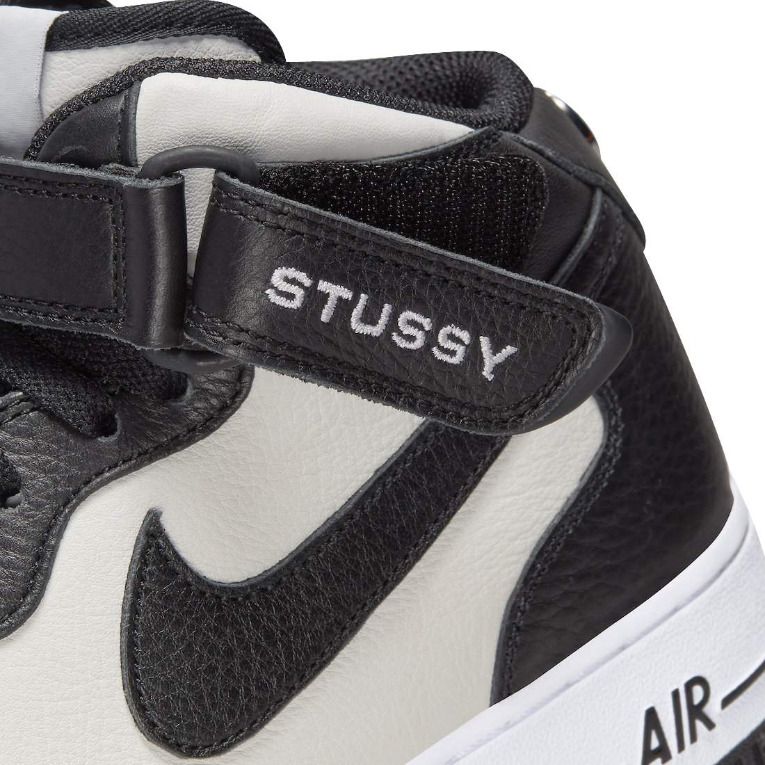 Stussy x Nike Air Force 1 Mid White Black DJ7840-002