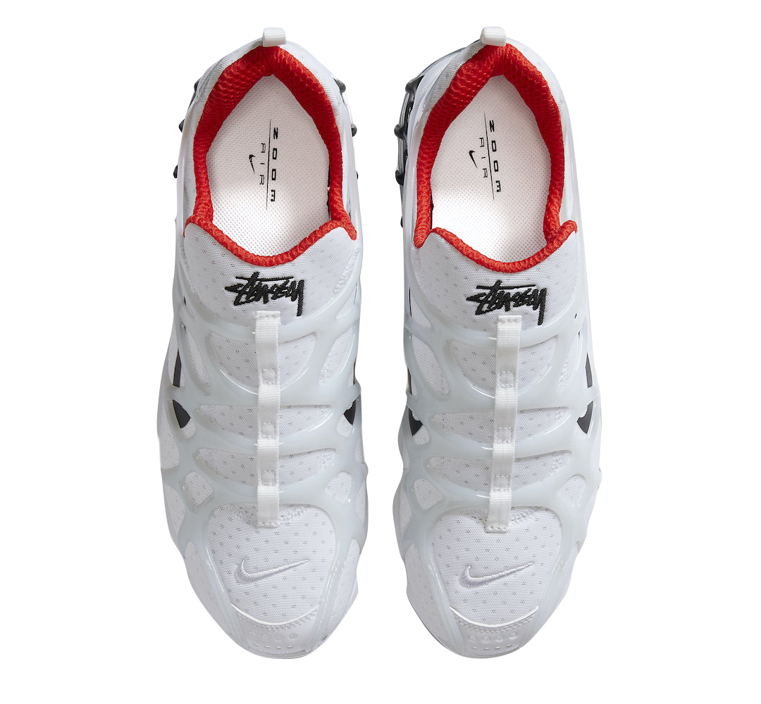 Stussy x Nike Air Zoom Kukini White Habanero Red