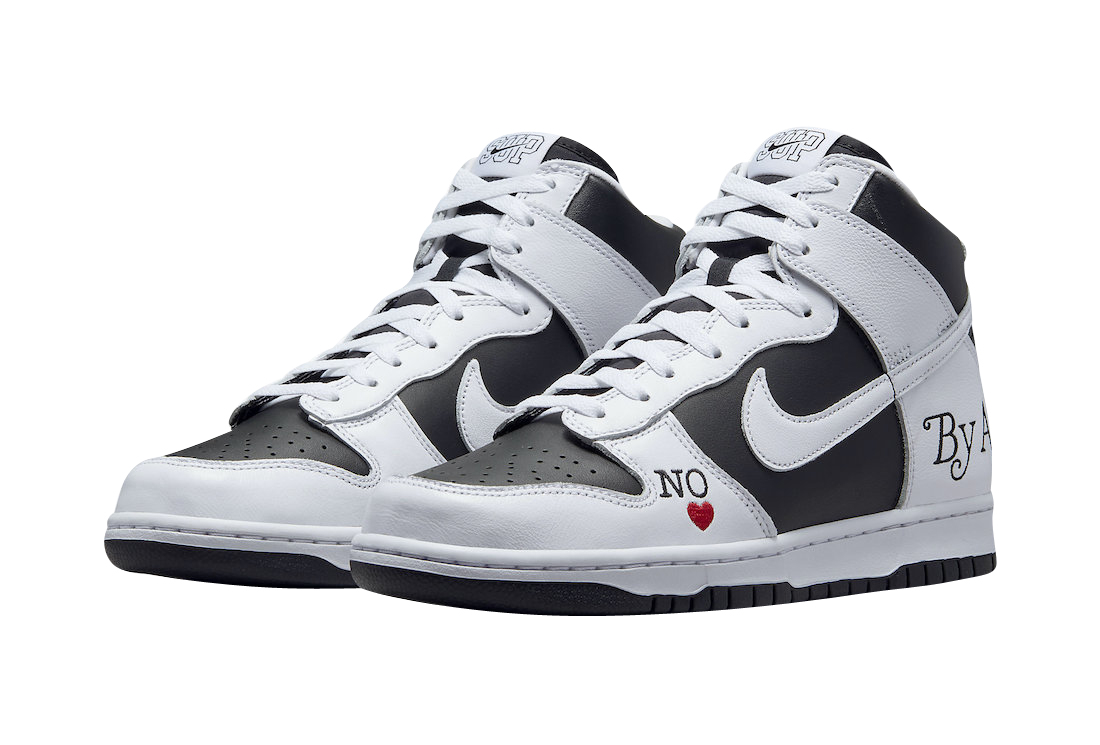 Supreme x Nike SB Dunk High By Any Means Black White DN3741-002 