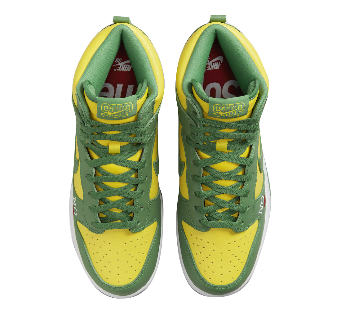 Supreme x Nike SB Dunk High By Any Means Varsity Maize DN3741-700 ...