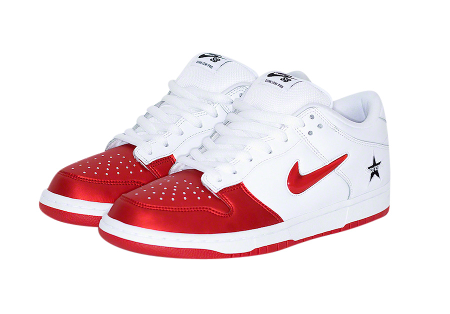 Supreme X Nike SB Dunk Low Varsity Red 