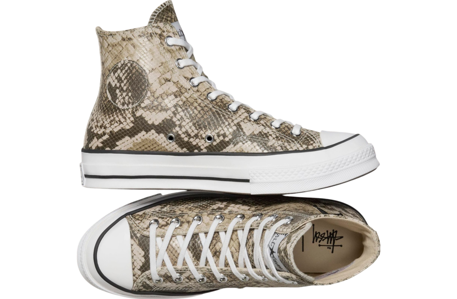 The Stussy x Converse Chuck 70 Snakeskin