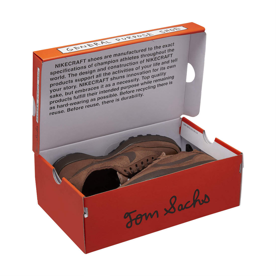 Tom Sachs x NikeCraft General Purpose Shoe Field Brown DA6672-201