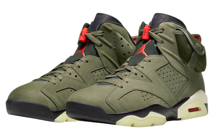 TRAVIS SCOTT × NIKE AIR JORDAN 6 OLIVE Nike Air Jordan 6 Retro x Travis Scott Mid Olive JordanⅥ