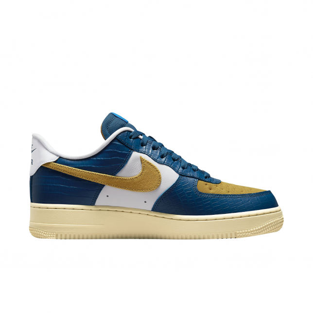 Undefeated x Nike Air Force 1 5 On It Gold Blue DM8462-400