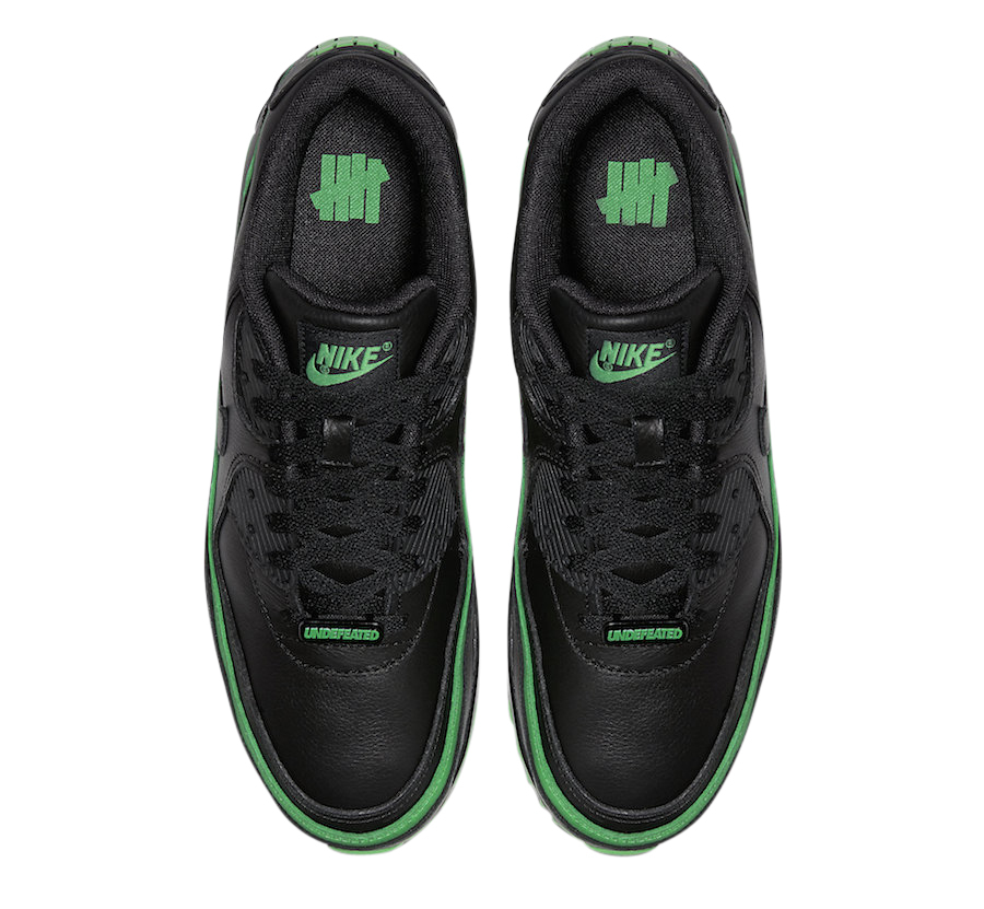 BUY Undefeated X Nike Air Max 90 Black Green Spark | Kixify Marketplace