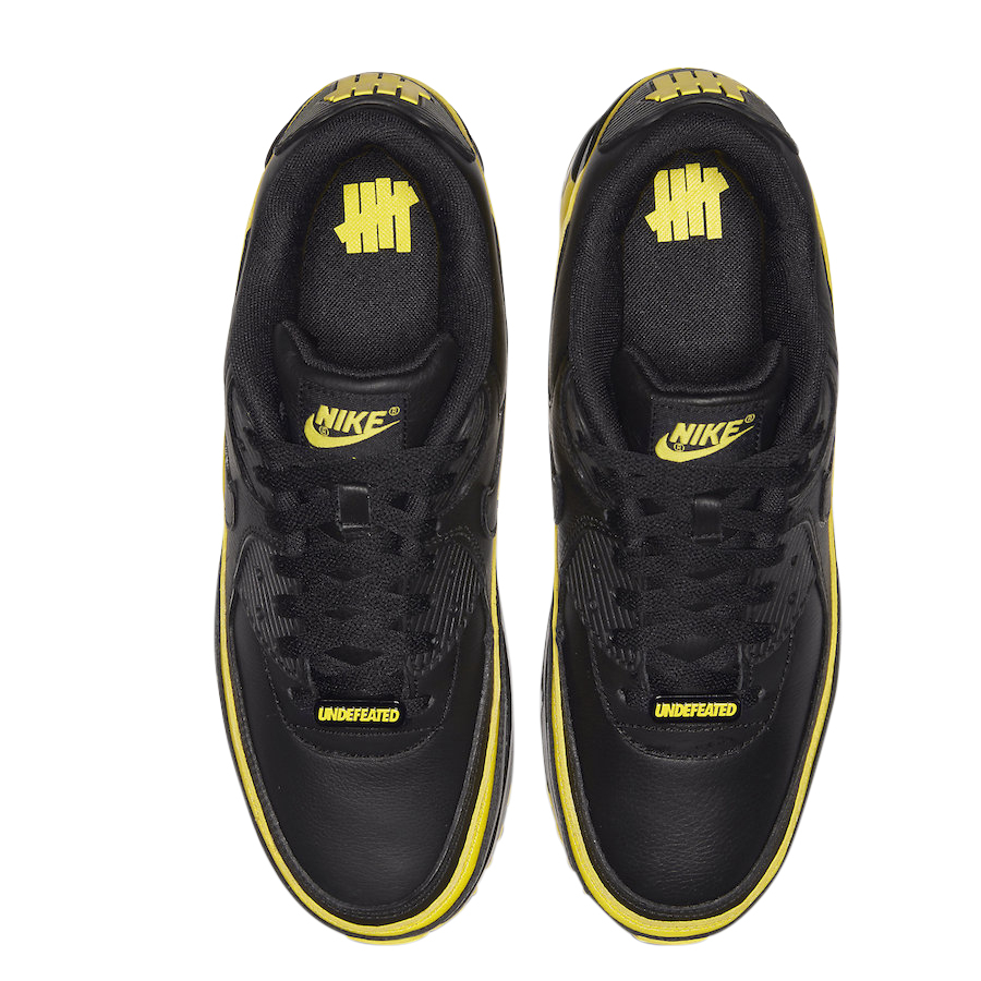Undefeated x Nike Air Max 90 Black Optic Yellow - Dec 2019 - CJ7197-001