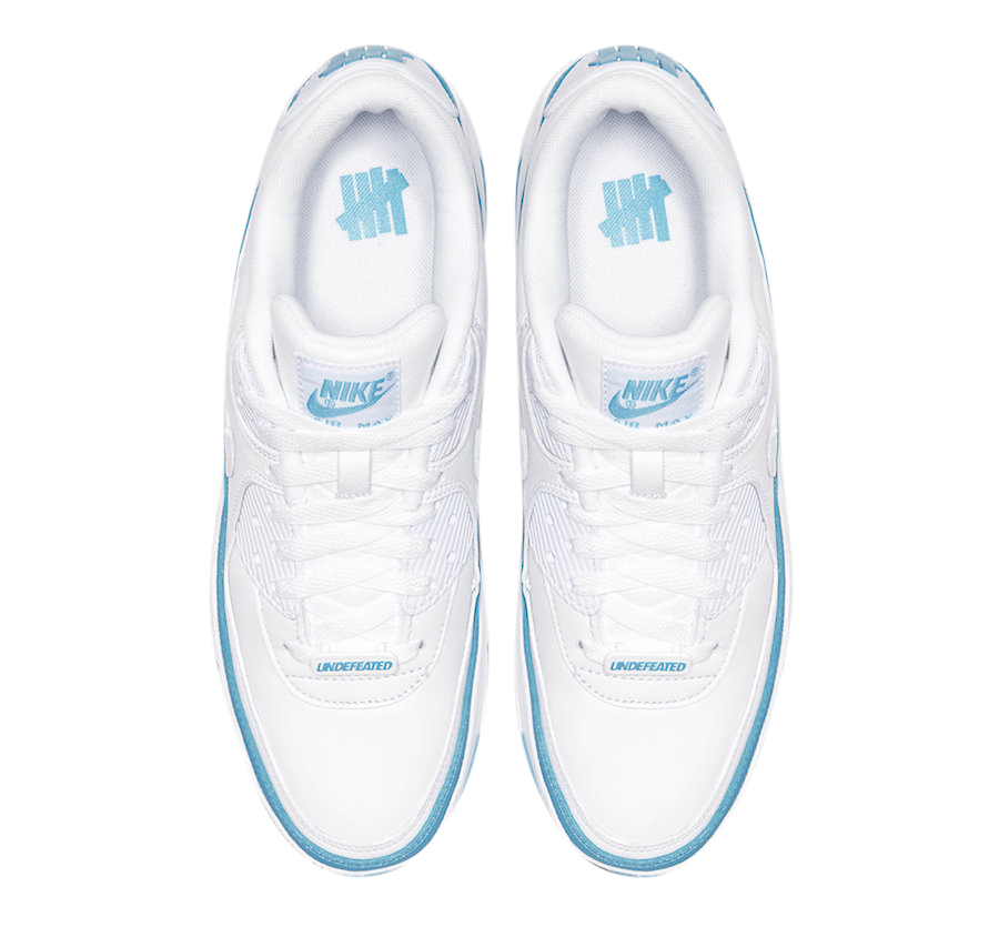 Undefeated x Nike Air Max 90 White Blue Fury