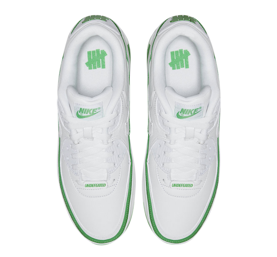 Undefeated x Nike Air Max 90 White Green Spark